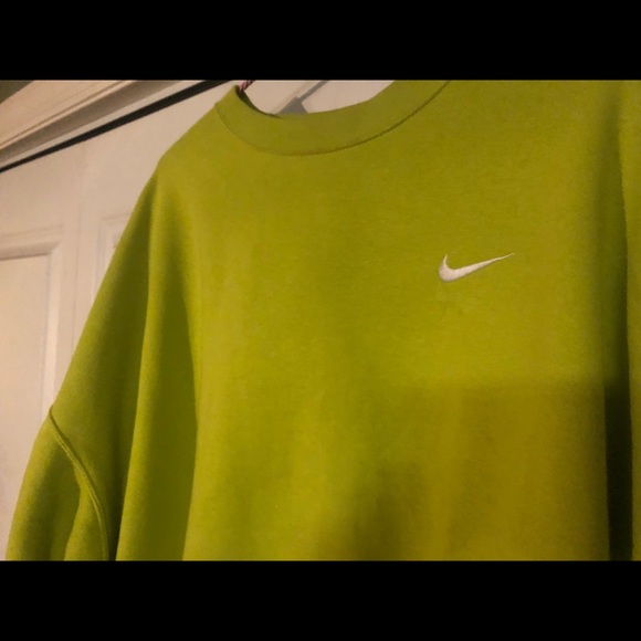 neon green nike sweatshirt